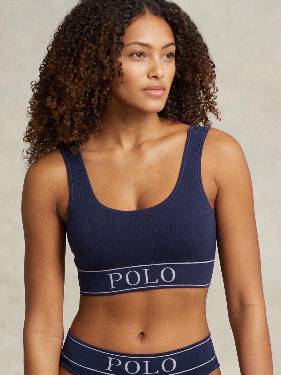 Бюстгальтер без косточек Polo Ralph Lauren  SCOOP NECK TOP, темно-синий — фото 2