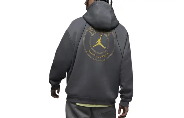 Толстовка Air Jordan x PSG Hoodie 'Black Gold', черный — фото 2