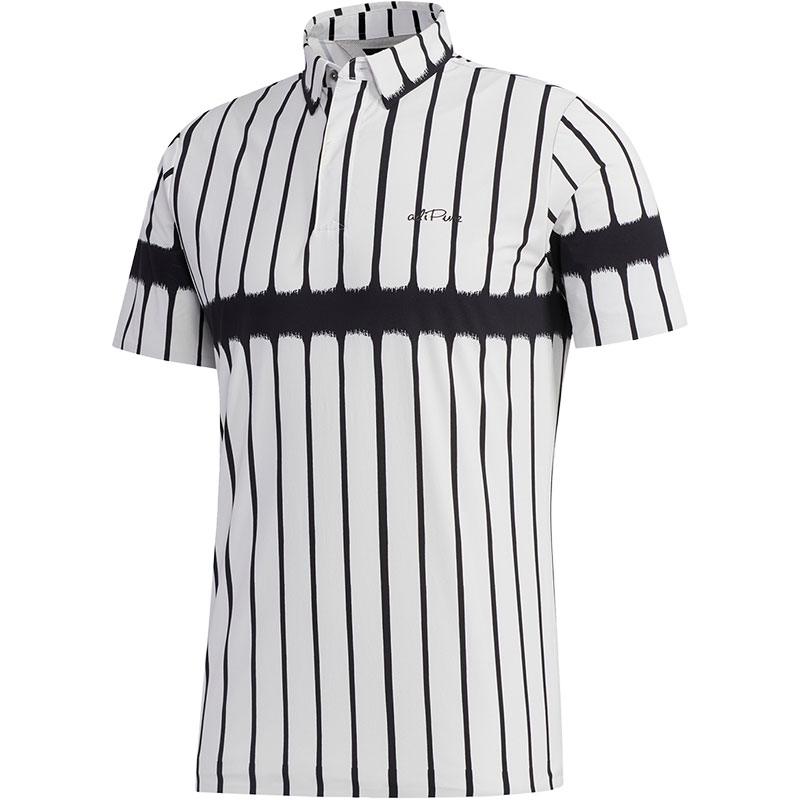 

Футболка поло мужская черно-белая Adidas