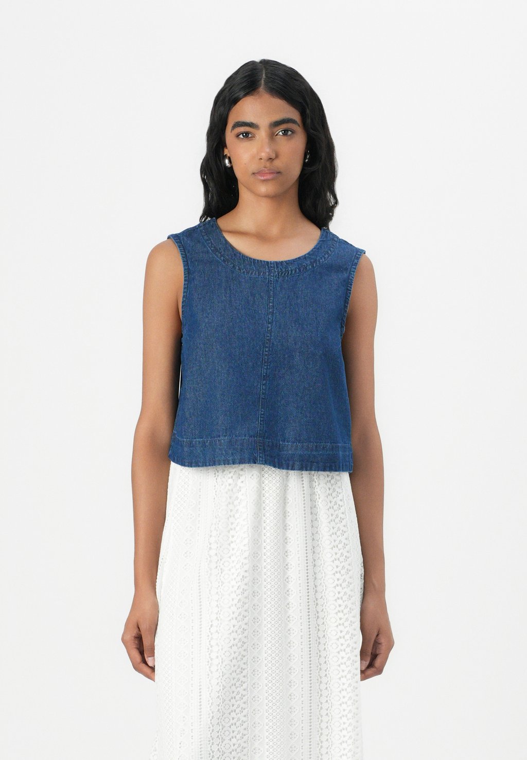 

Топ PCTENIM - Blouse Pieces, цвет Medium Blue Denim