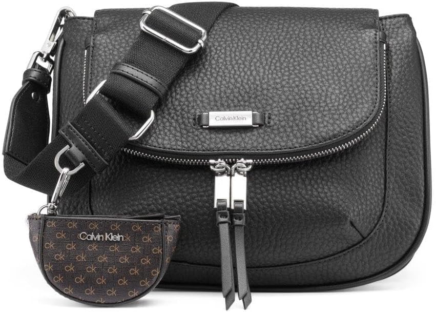 

Организационный мессенджер Calvin Klein Zulle Flap, Black/Silver, Черный, Организационный мессенджер Calvin Klein Zulle Flap, Black/Silver