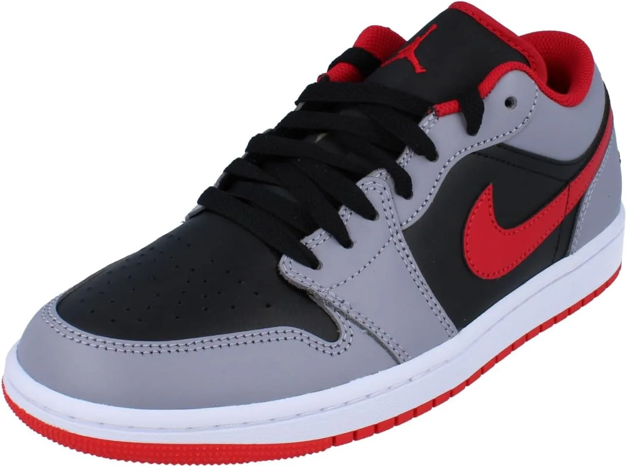 Мужские баскетбольные кроссовки Nike Air Jordan 1 Low, черный/красный/серый