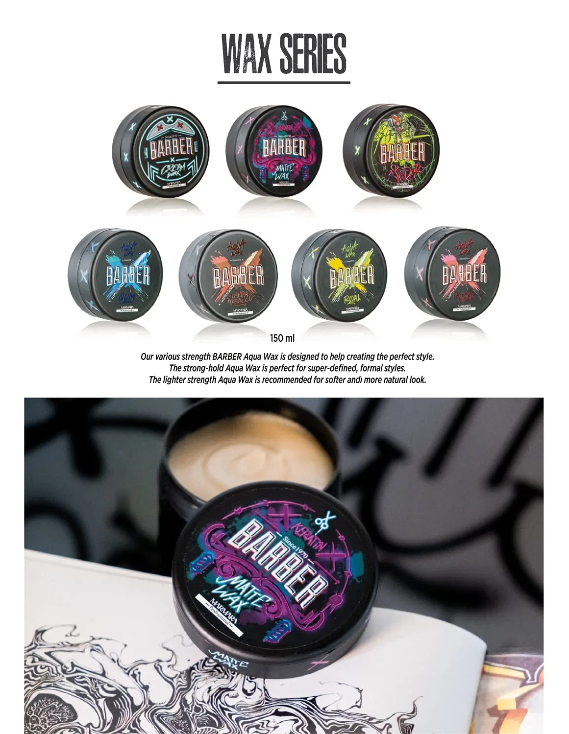 Матовая паста-воск для волос «PASTE Matte Hair Wax» 100 мл от Marmara Barber Barber Marmara — фото 4