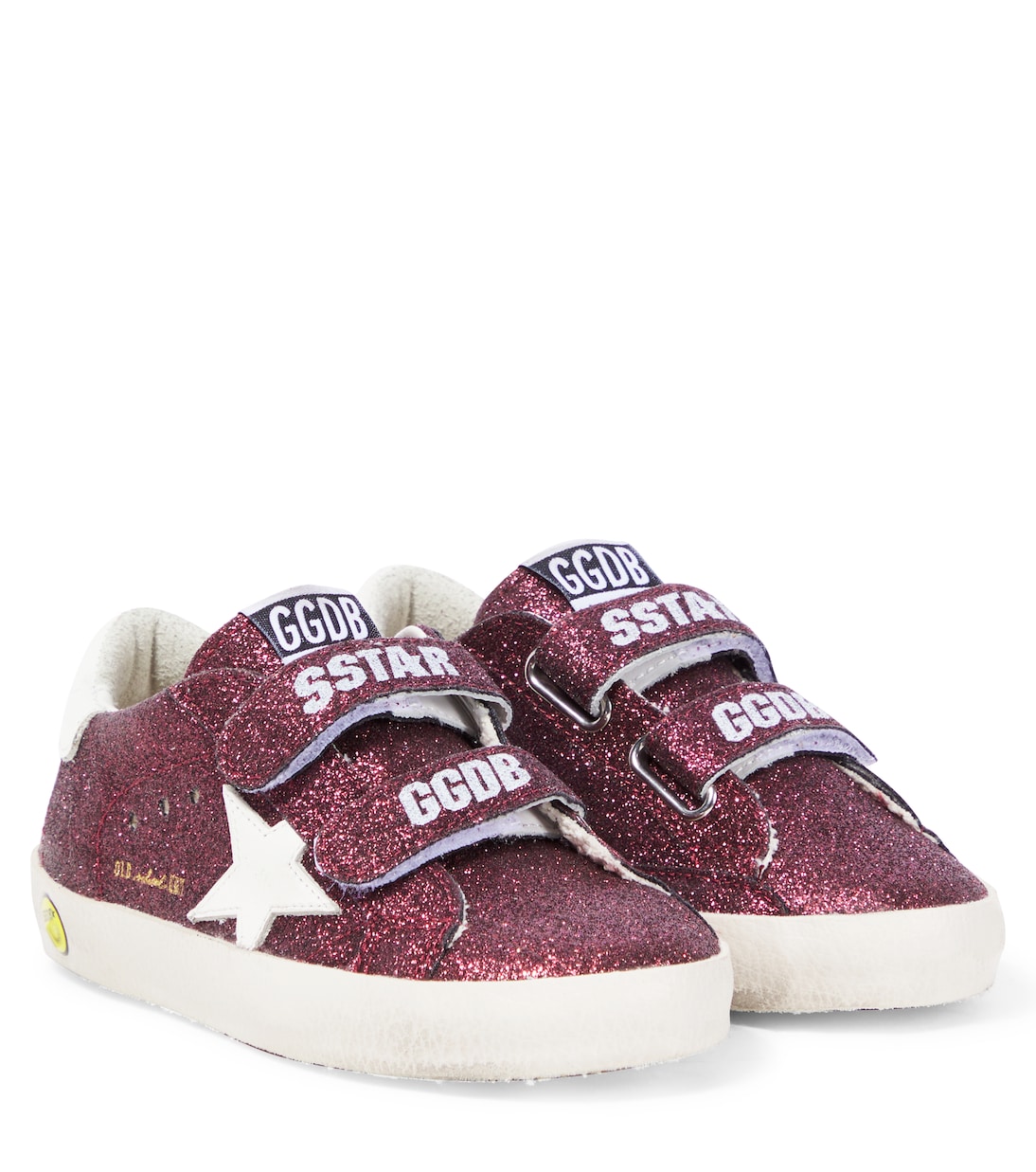 

Старые добрые кожаные кроссовки с блестками Golden Goose Kids, Bordeaux