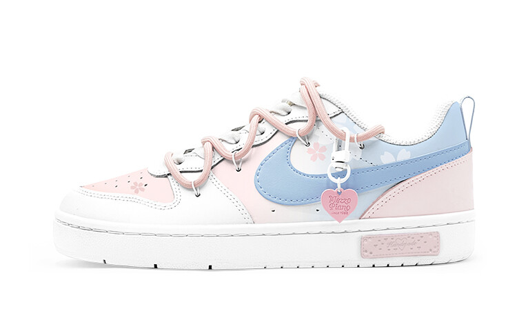 Кроссовки Nike Court Borough Skateboard Shoes Women's Low-Top Blue, розовый — фото 2
