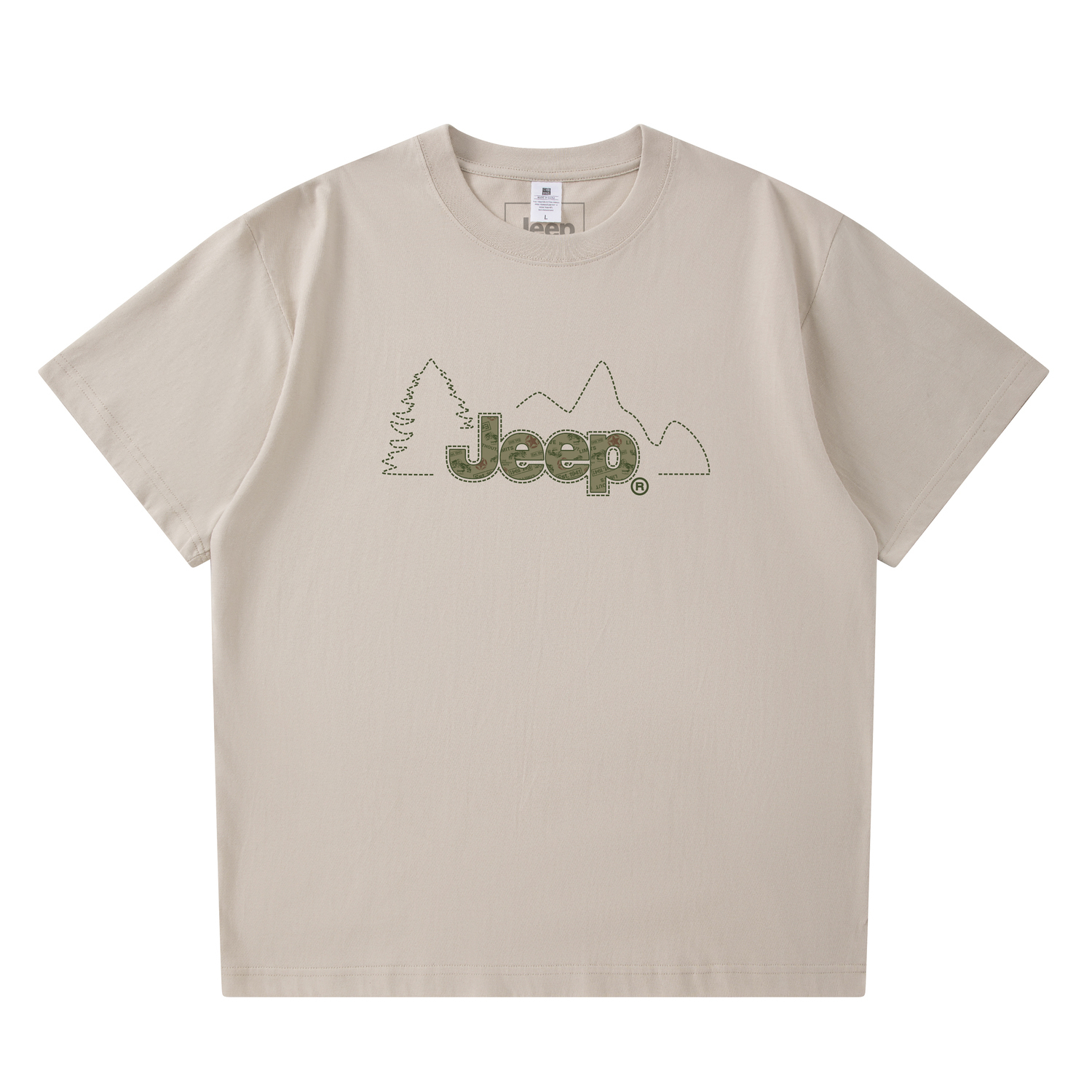 

Футболка Leisure Collection унисекс Jeep, хаки