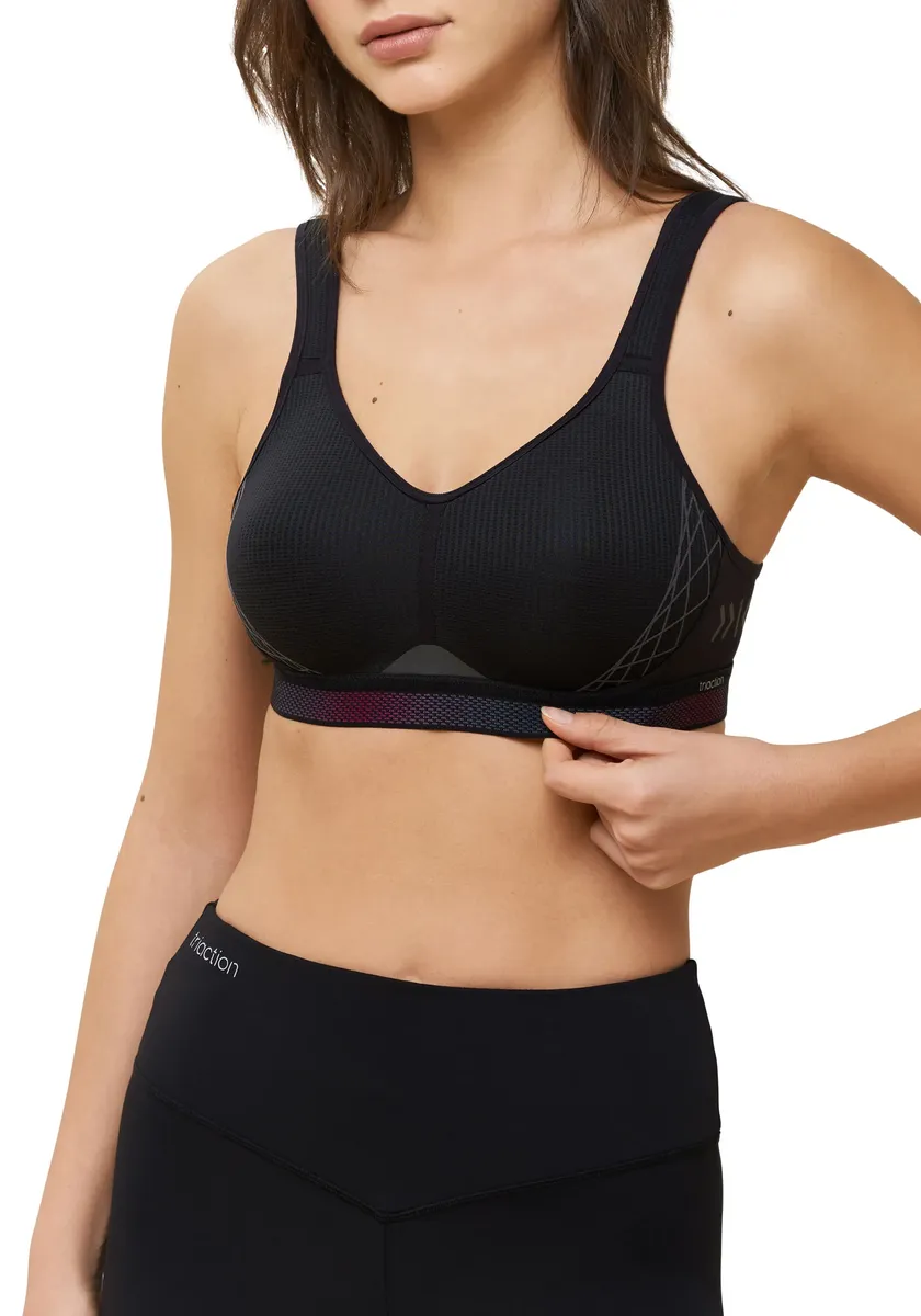

Спортивный бюстгальтер Triaction by Triumph "Triaction Cardio Flow P EX", чашка B-E, - самый легкий спортивный бюстгальтер в мире, базовое нижнее белье, черный