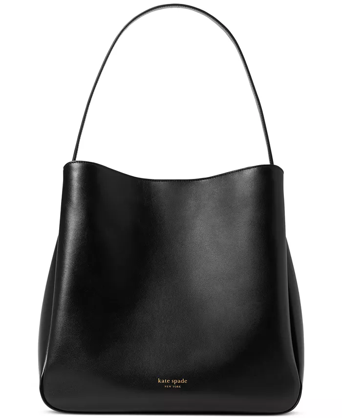 

Грейс Средняя кожаная сумка-хобо kate spade new york, черный