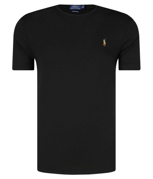 

Футболка Polo Ralph Lauren Custom Slim Fit с короткими рукавами, черный