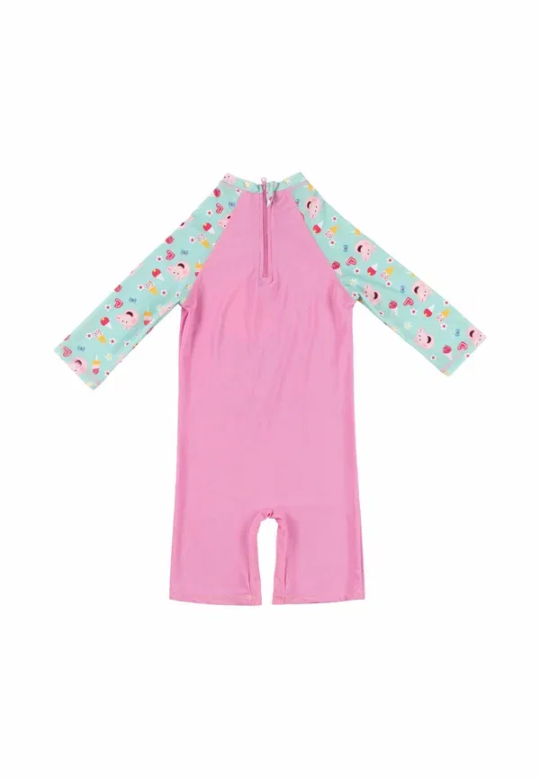 Купальник Peppa Pig Peppa wutz schwimmanzug uv schutz 50 overall badeanzug einteiler badebekleidung swimsuit, розовый, бирюзовый — фото 2
