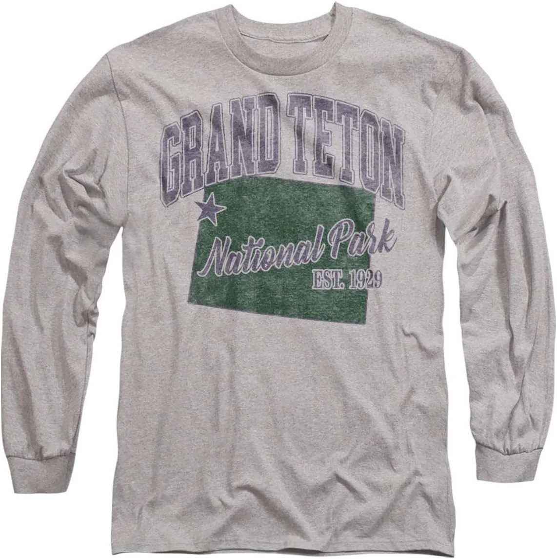 

Футболка с длинным рукавом Unisex Adult Grand Teton National Park State Line Popfunk