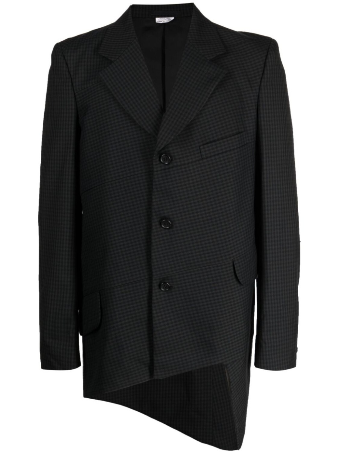 

Шерстяной пиджак в клетку Comme des Garçons Homme Deux, черный