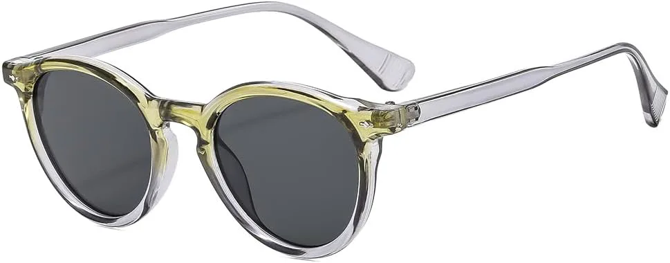 

Солнцезащитные очки для мужчин и женщин - защита UV400 - круглая овальная оправа, цветные линзы, для занятий спортом на открытом воздухе и вождения QWBSER, 5