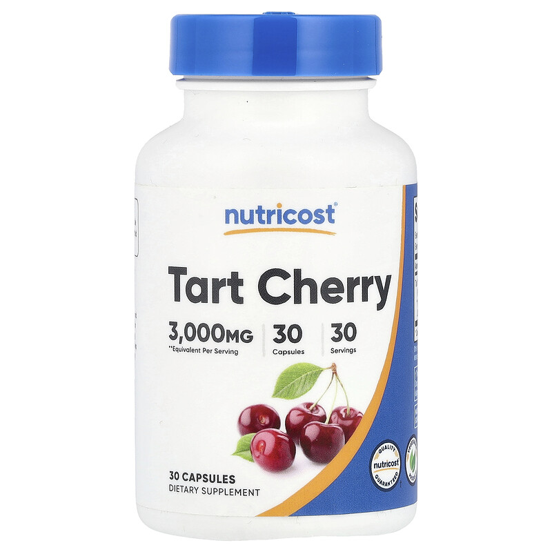 

Nutricost, Вишня, 3000 мг, 30 капсул