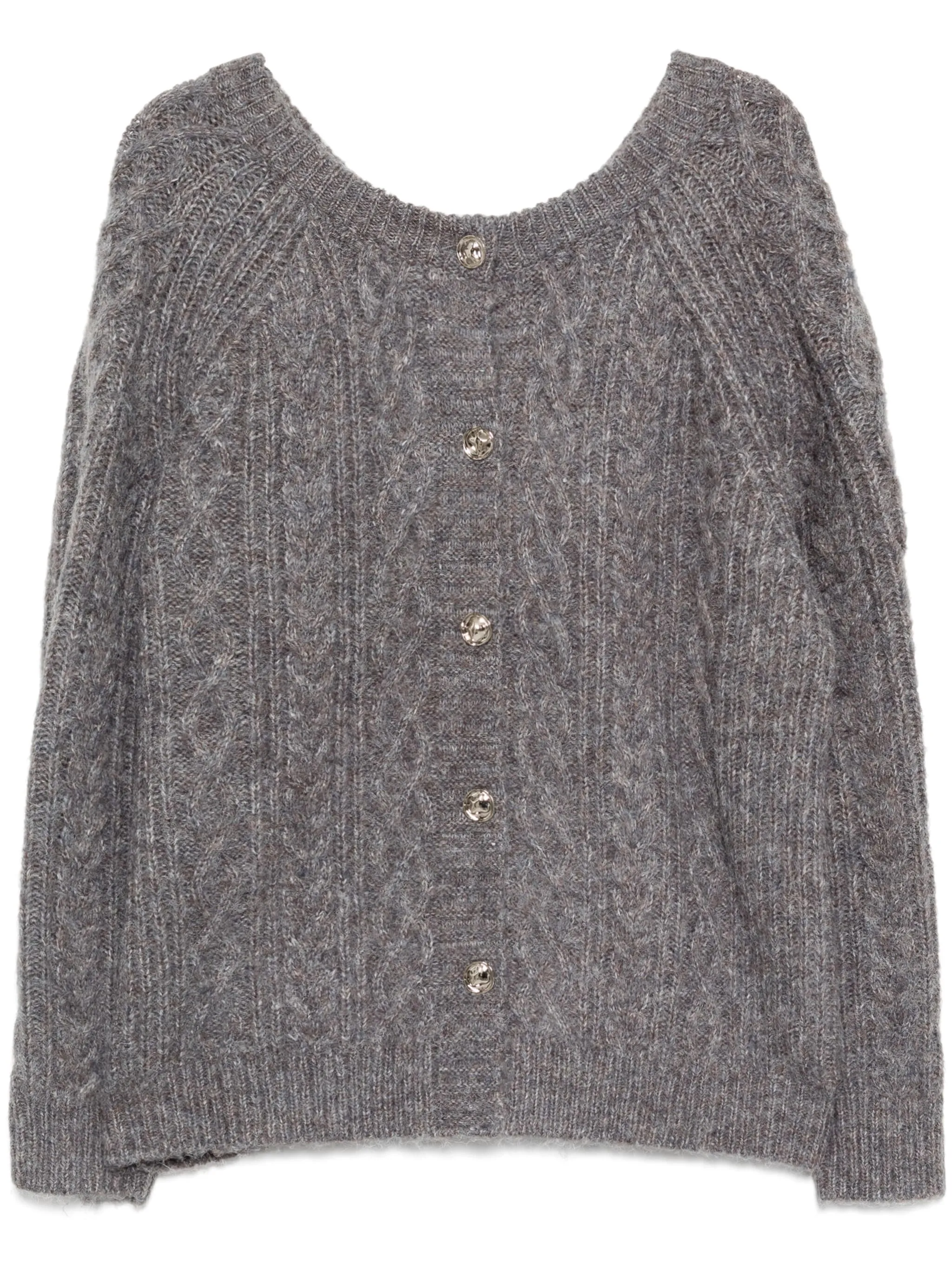 

Кардиган фактурной вязки Tout A Coup, серый