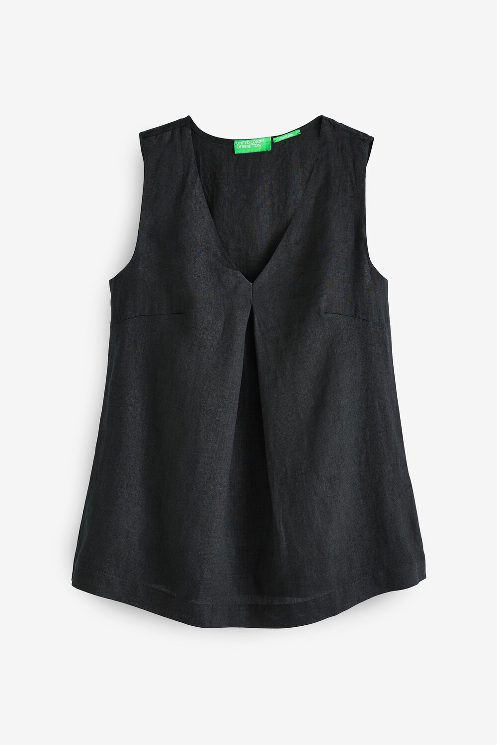 

Льняная блузка-блузка Benetton, черный