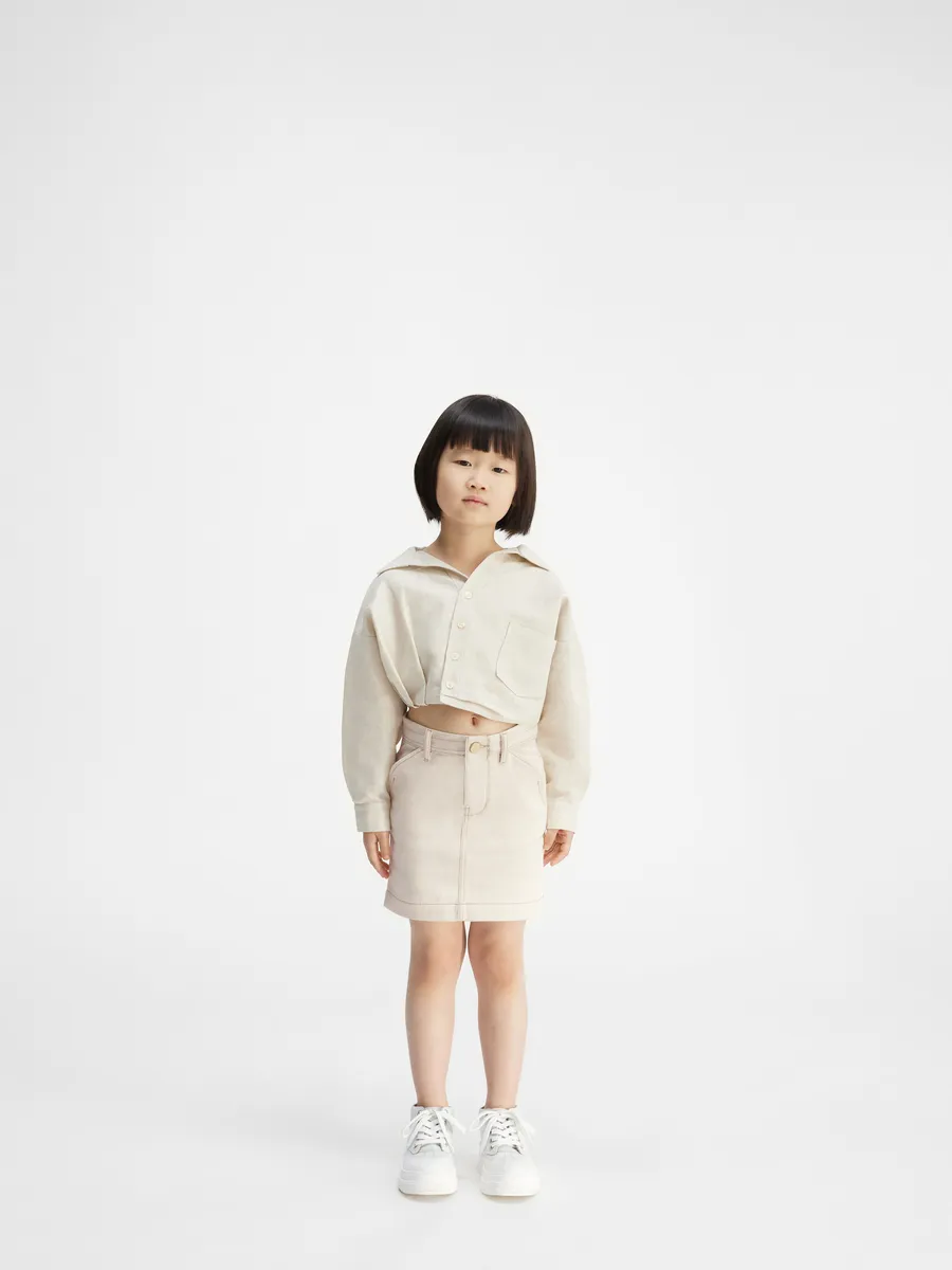 

Джинсовая юбка Юп из Нима для ребенка Jacquemus, белый