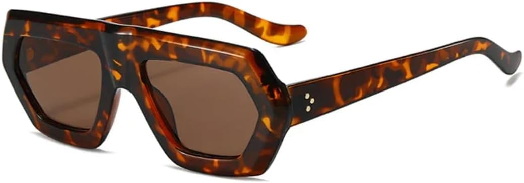 

Солнцезащитные очки с защитой UV400 | Градиентные прозрачные линзы с леопардовым принтом | Для женщин и мужчин | Для занятий спортом на открытом воздухе и вождения DSVIGF, Leopard Tea