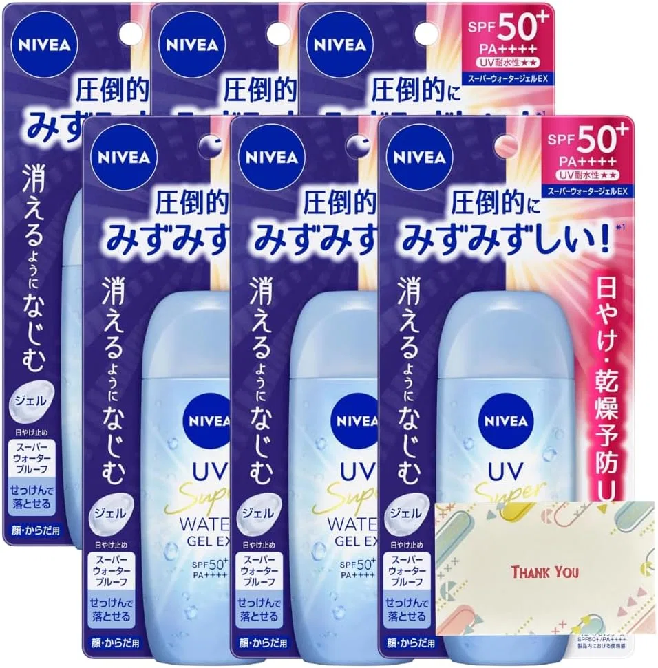 Солнцезащитный гель Niva UV Water Gel EX SPF50+ PA++++ Kunutonn набор 6 шт. 80 г