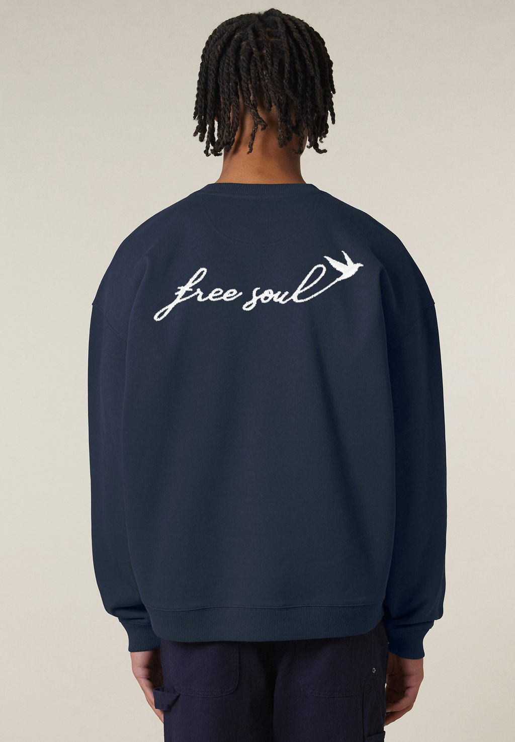 

Толстовка FREE SOUL BACK EMBROIDERY UNISEX Mira Paris, темно-синий