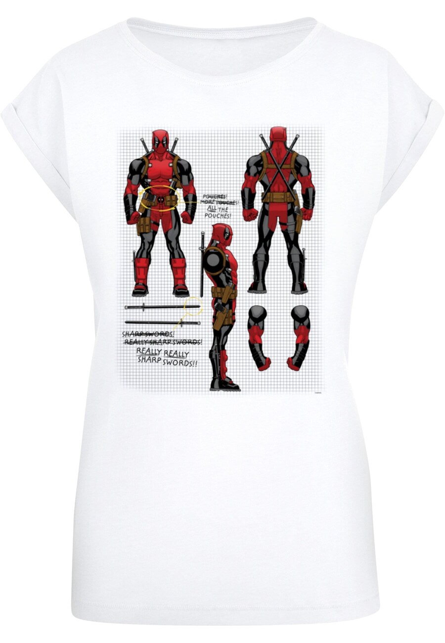 

Рубашка ABSOLUTE CULT Deadpool - Action Figure Plans, белый