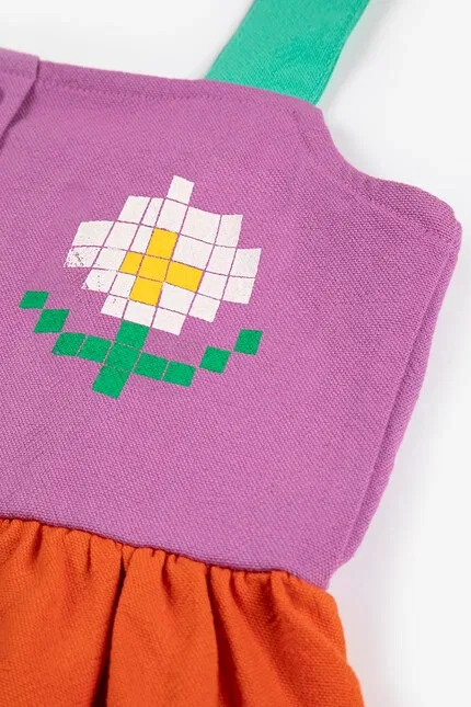 Платье хлопковое Pixel Daisy Bobo Choses, оранжевый — фото 3