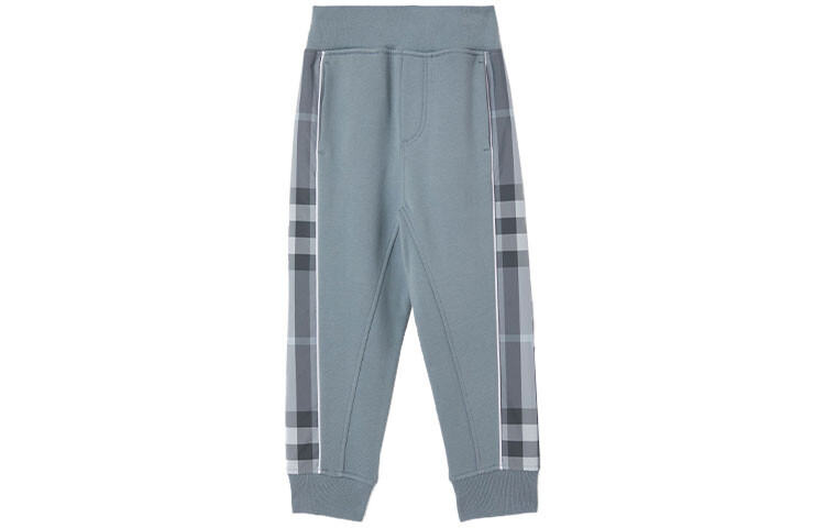 

Детские трикотажные спортивные штаны Burberry, цвет Shale blue