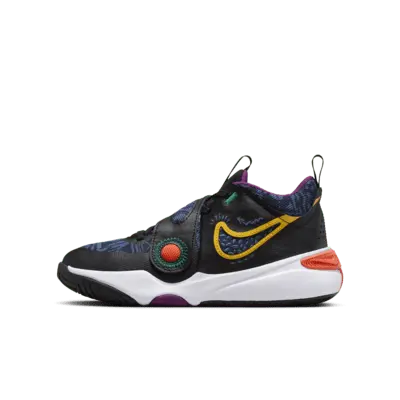 

Кроссовки Nike Team Hustle D 11 SE, цвет Black/Mystic Navy/Cosmic Clay/University Gold