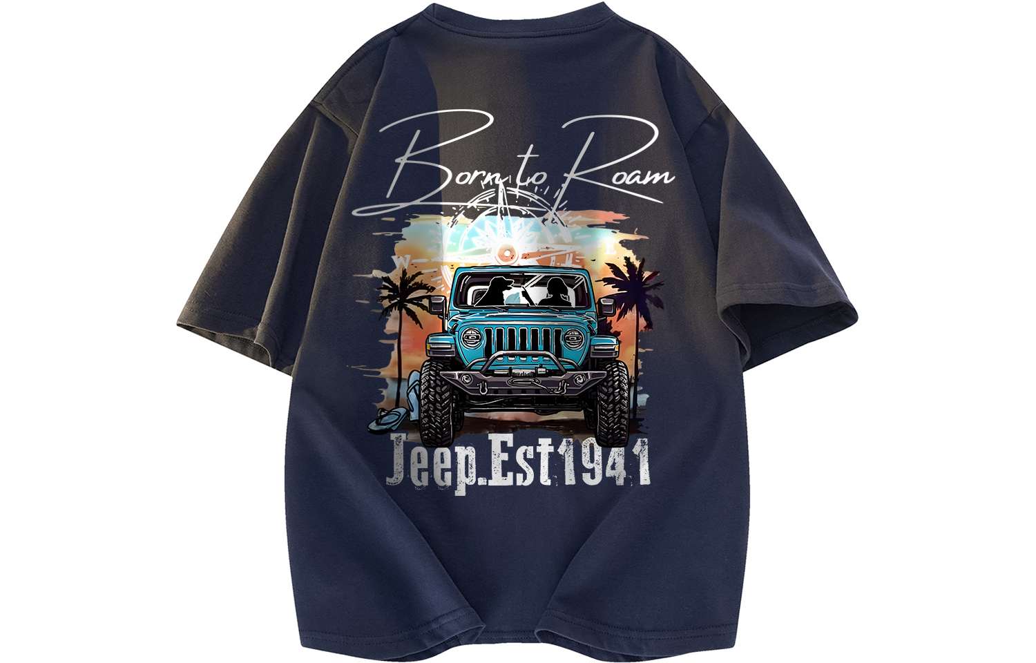 

Футболка Moxima Lifestyle Unisex Jeep, темно-синий