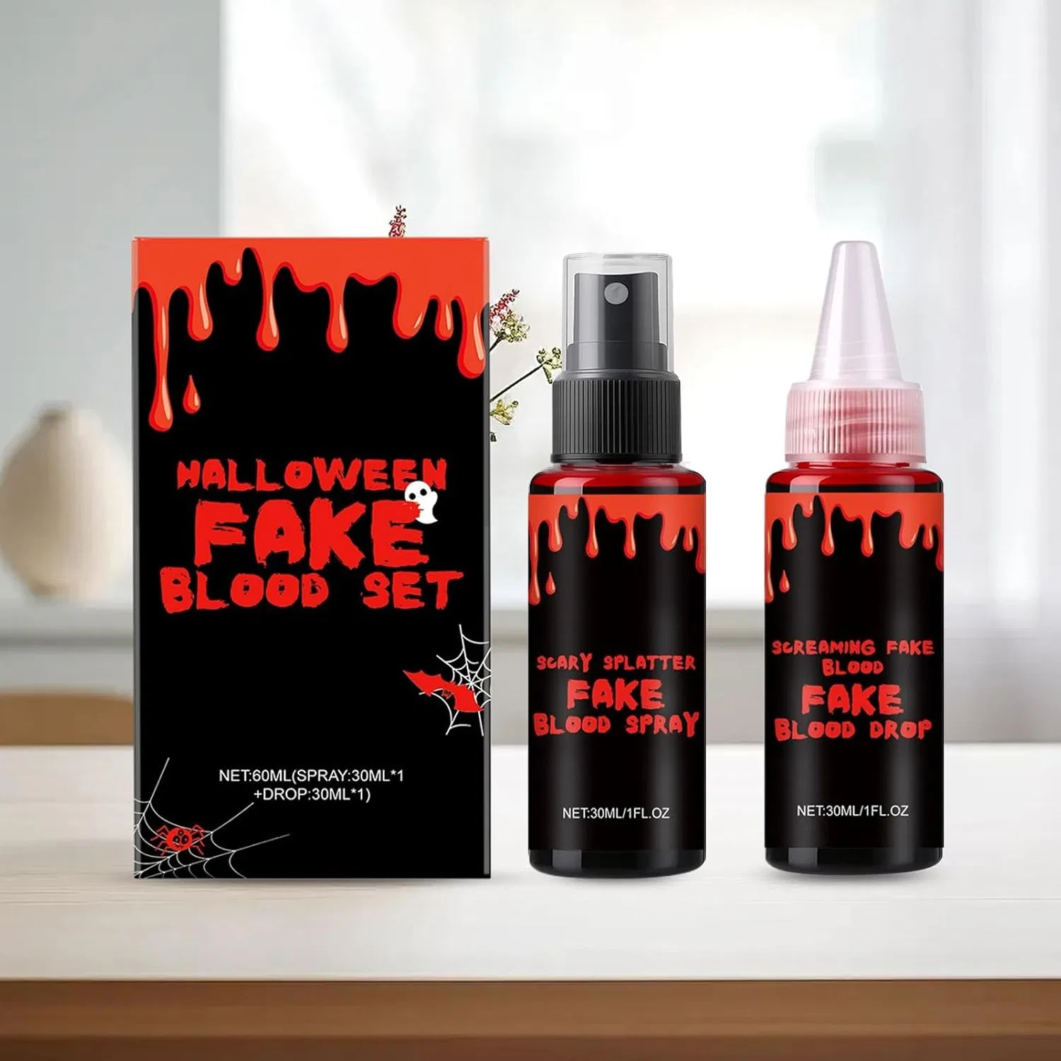 Искусственная кровь Halloween Blood Glue Dropper Spray Bottle - — фото 3