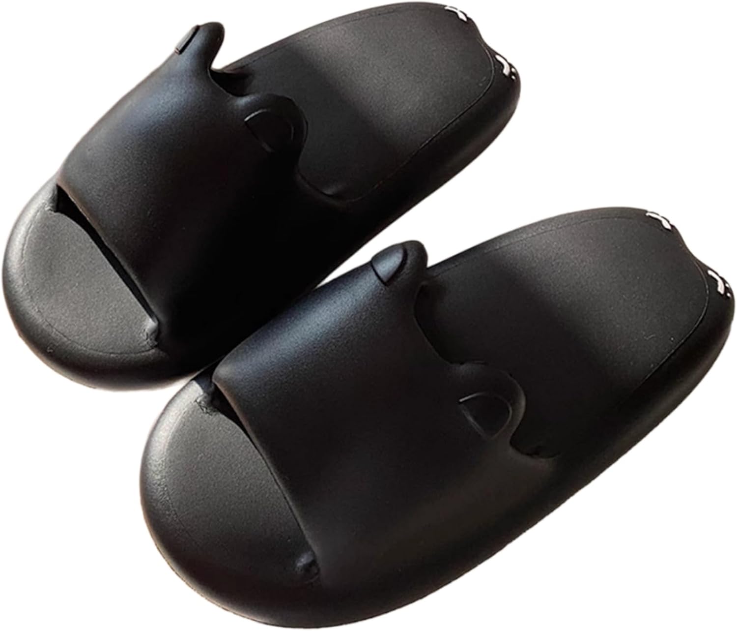 

Унисекс летние сланцы YPNMR с милыми мультяшными котами для пары, женские и мужские домашние шлепанцы для ванной и душа, черный