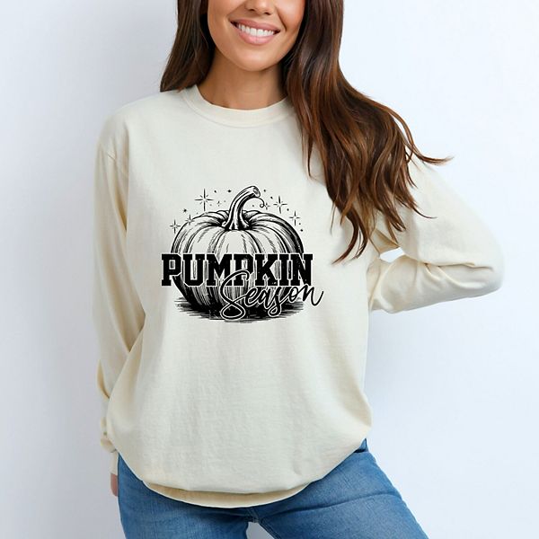 

Футболка с длинным рукавом Pumpkin season sparkles distressed Simply Sage Market, Ivory, Зеленый, Футболка с длинным рукавом Pumpkin season sparkles distressed Simply Sage Market, Ivory