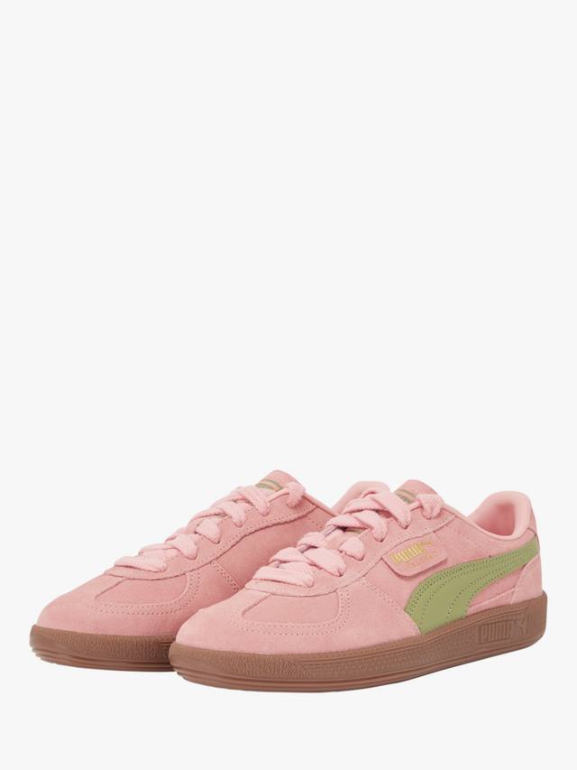 Тренеры Palermo из замши на шнуровке PUMA, Pink/Green — фото 2