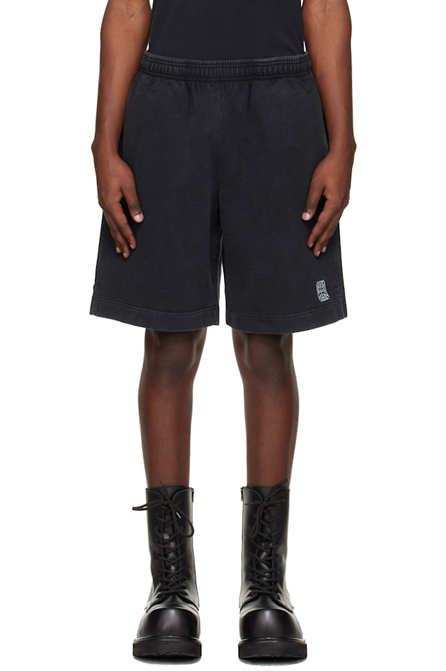 

Шорты с логотипом байкерского креста Vetements, черный