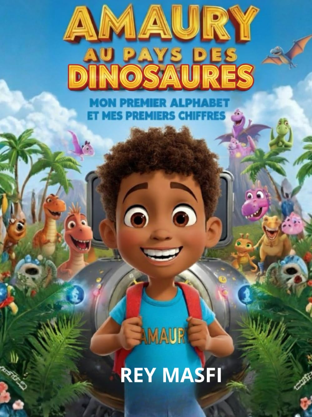

AMAURY au pays des DINOSAURES: Mon premier Alphabet et mes premiers chiffres (French Edition) (Independently published)