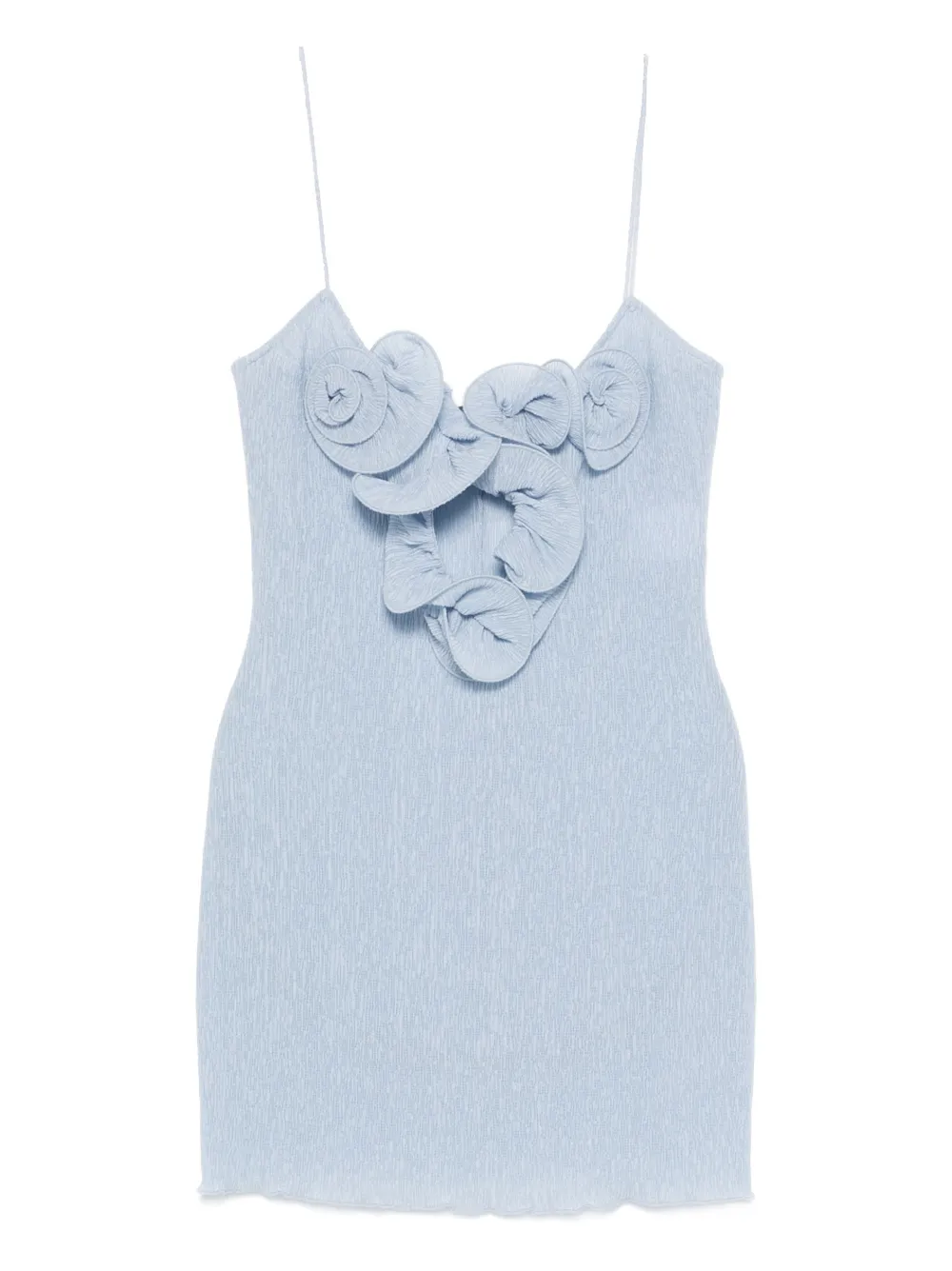 

Мини-платье с цветочными аппликациями Magda Butrym, синий