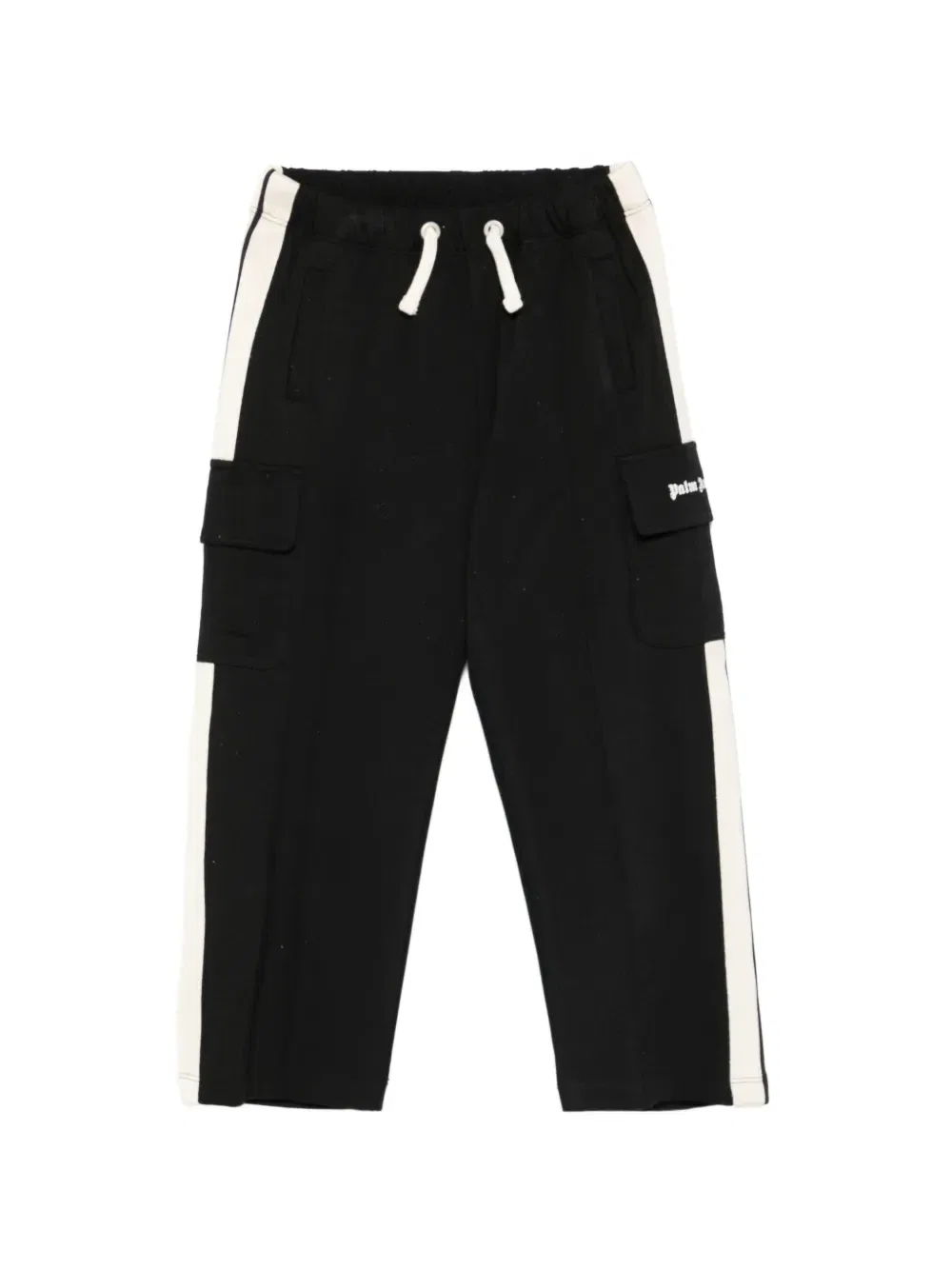 Грузовые брюки с боковыми полосками Palm Angels Kids, черный