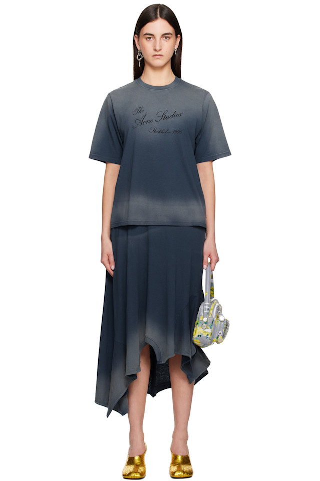 

Многослойное миди-платье Acne Studios, синий
