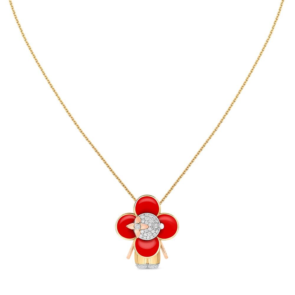 

Подвеска Vivienne, 3 золота, красный лак и бриллианты Louis Vuitton, золотой