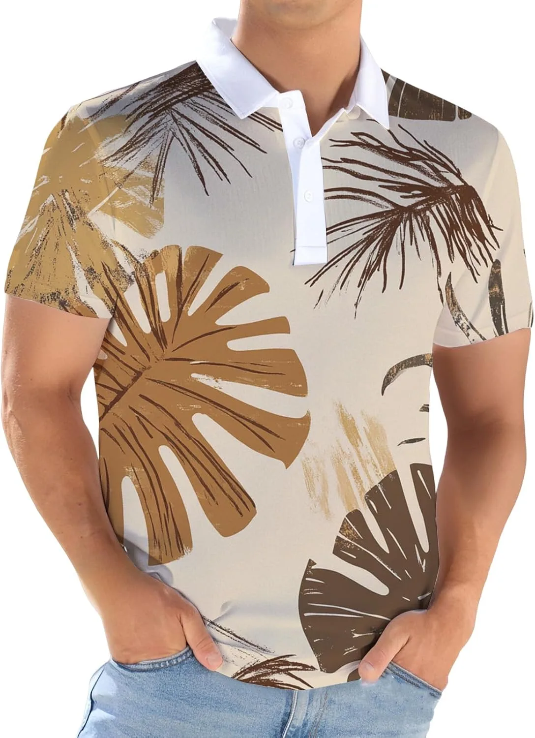 

Футболка мужская Hawaiian Polo с коротким рукавом, Moisture Wicking, Regular Fit RSZGSWS