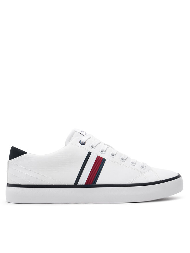 

Тканевые кроссовки Th Hi Vulc Low Stripes Mesh Tommy Hilfiger, белый