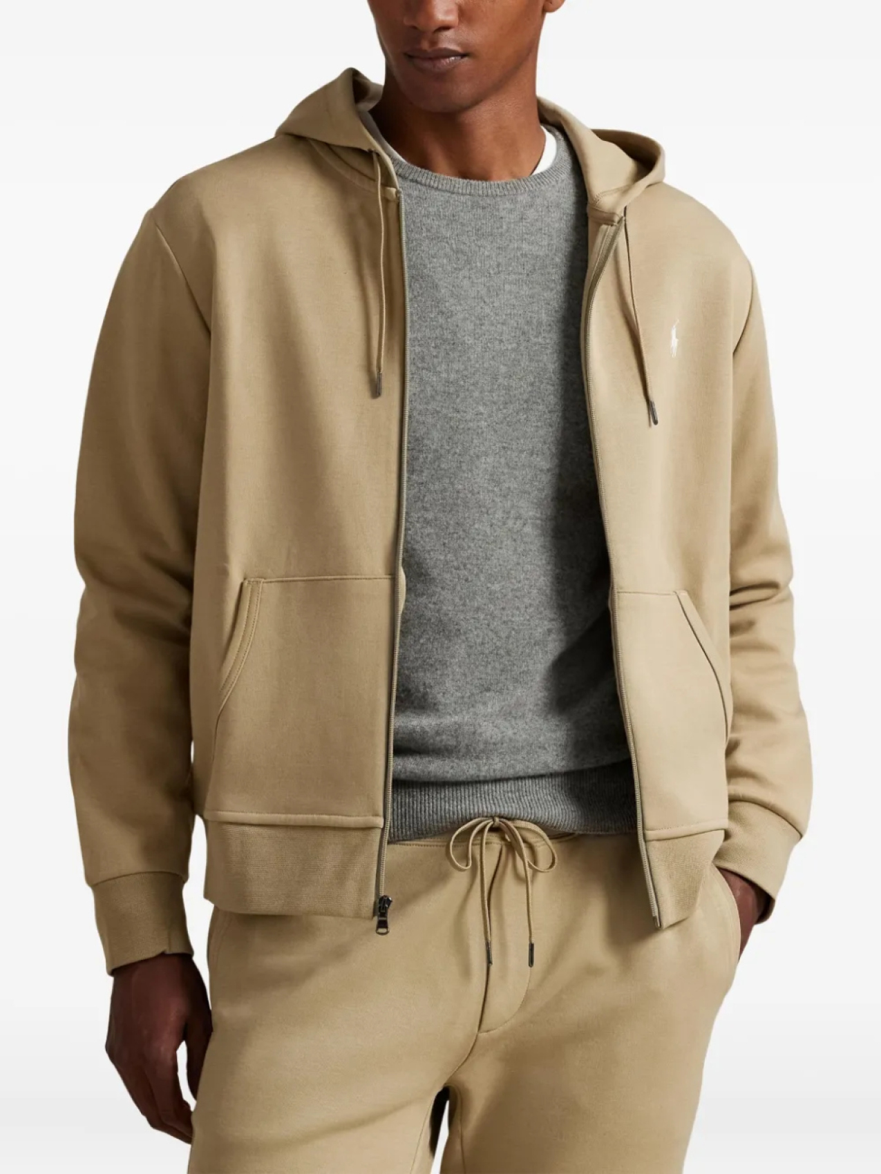 Толстовка с капюшоном на молнии Polo Ralph Lauren, нейтральный — фото 3