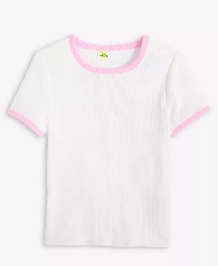 

Футболка Rib для маленьких и больших девочек Epic Threads, белый