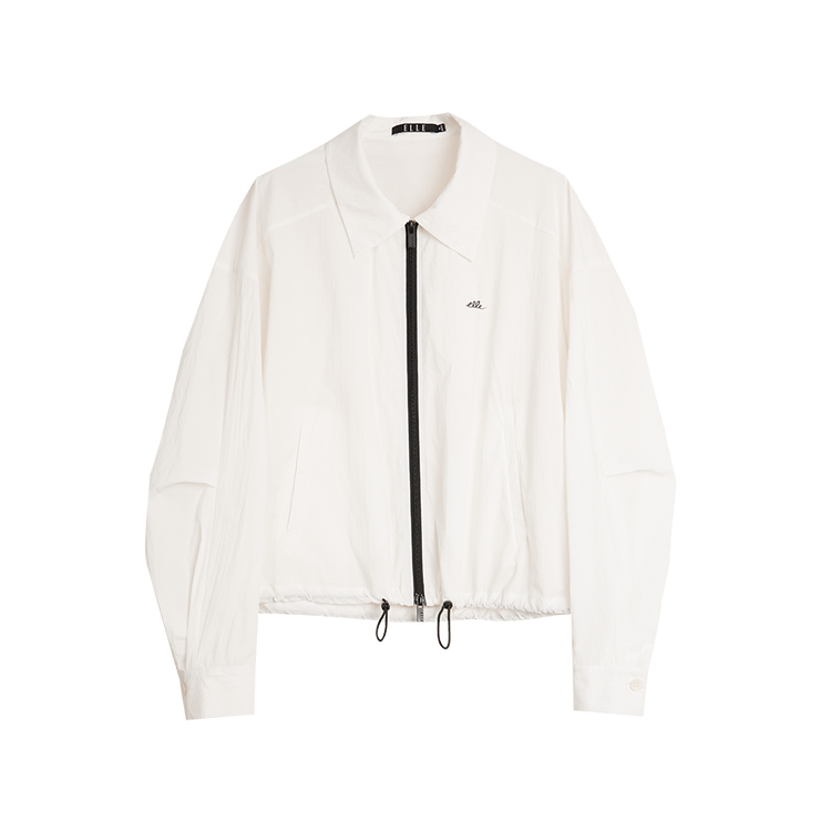 

Короткое пальто женское с лацканами тонкое ELLE, белый