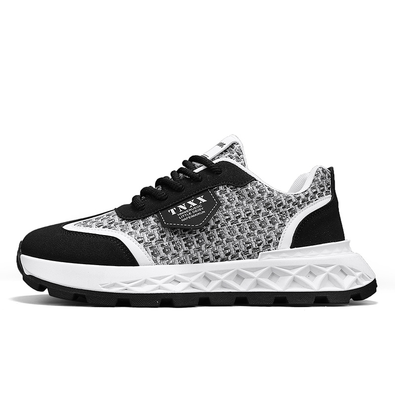 

Нескользящие низкие повседневные туфли для мужчин Bull charm, White Black