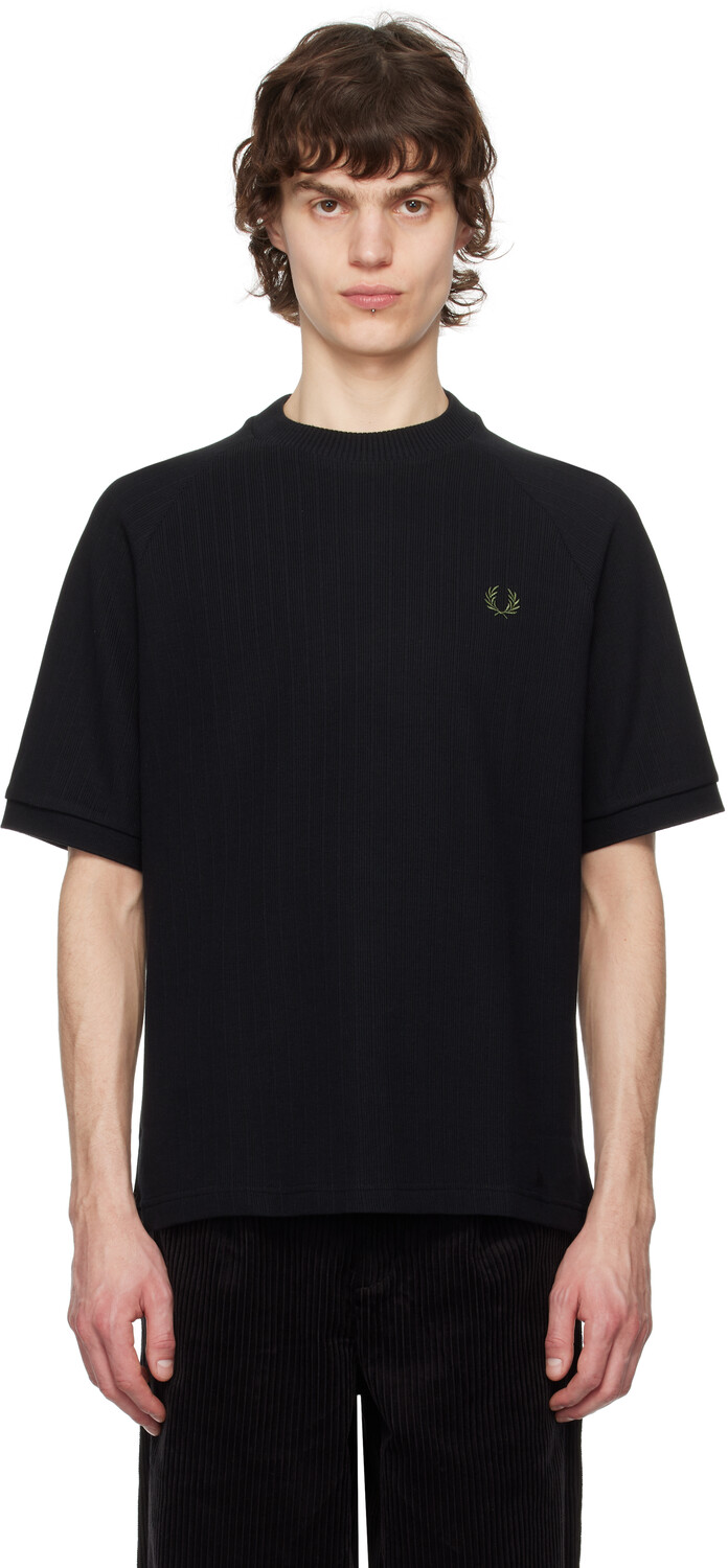 

Футболка с ребристым рукавом реглан Fred Perry