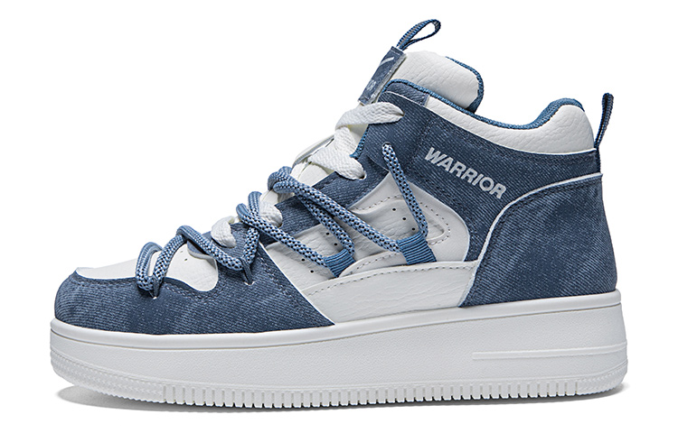 

Кроссовки WARRIOR Skateboarding Shoes Unisex High-top Beige/Blue, бежевый/синий