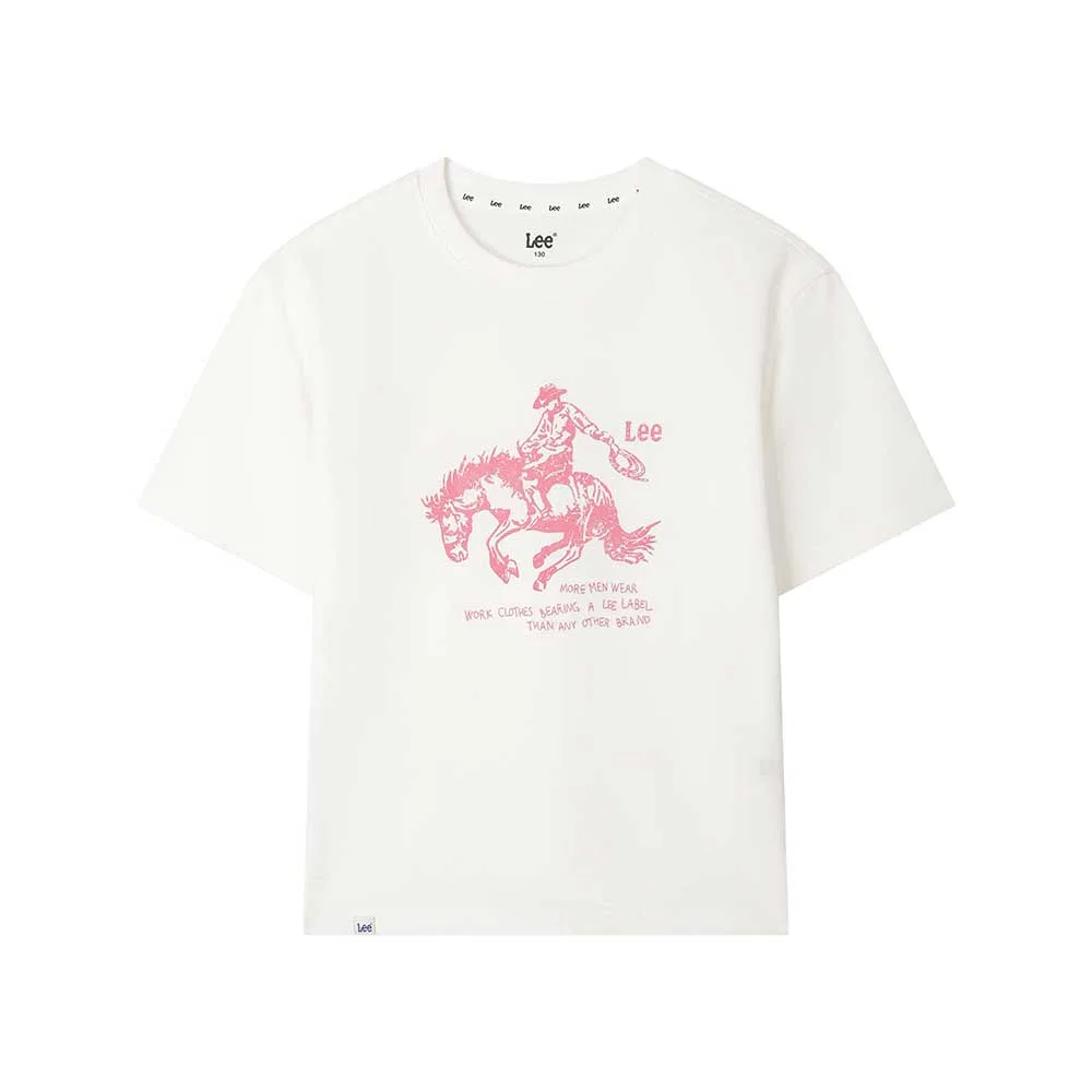 Детская футболка Lee Kids с графикой Original Cowboy, белая