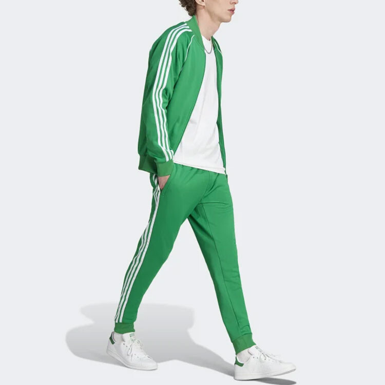 ADICOLOR Трикотажные спортивные штаны мужские зеленые Adidas Originals, зеленый — фото 4