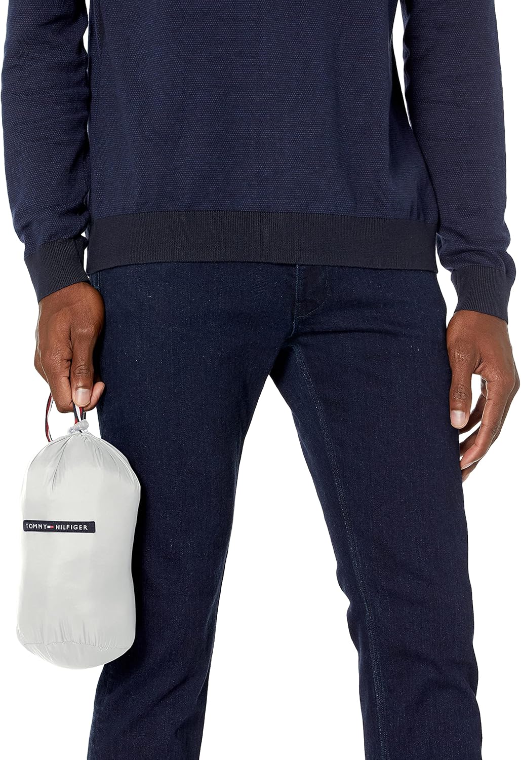 Мужская стеганая куртка Tommy Hilfiger с вышитым логотипом, Ice Colorblock — фото 3